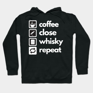 Coffee - Close - Whisky - Repeat Hoodie